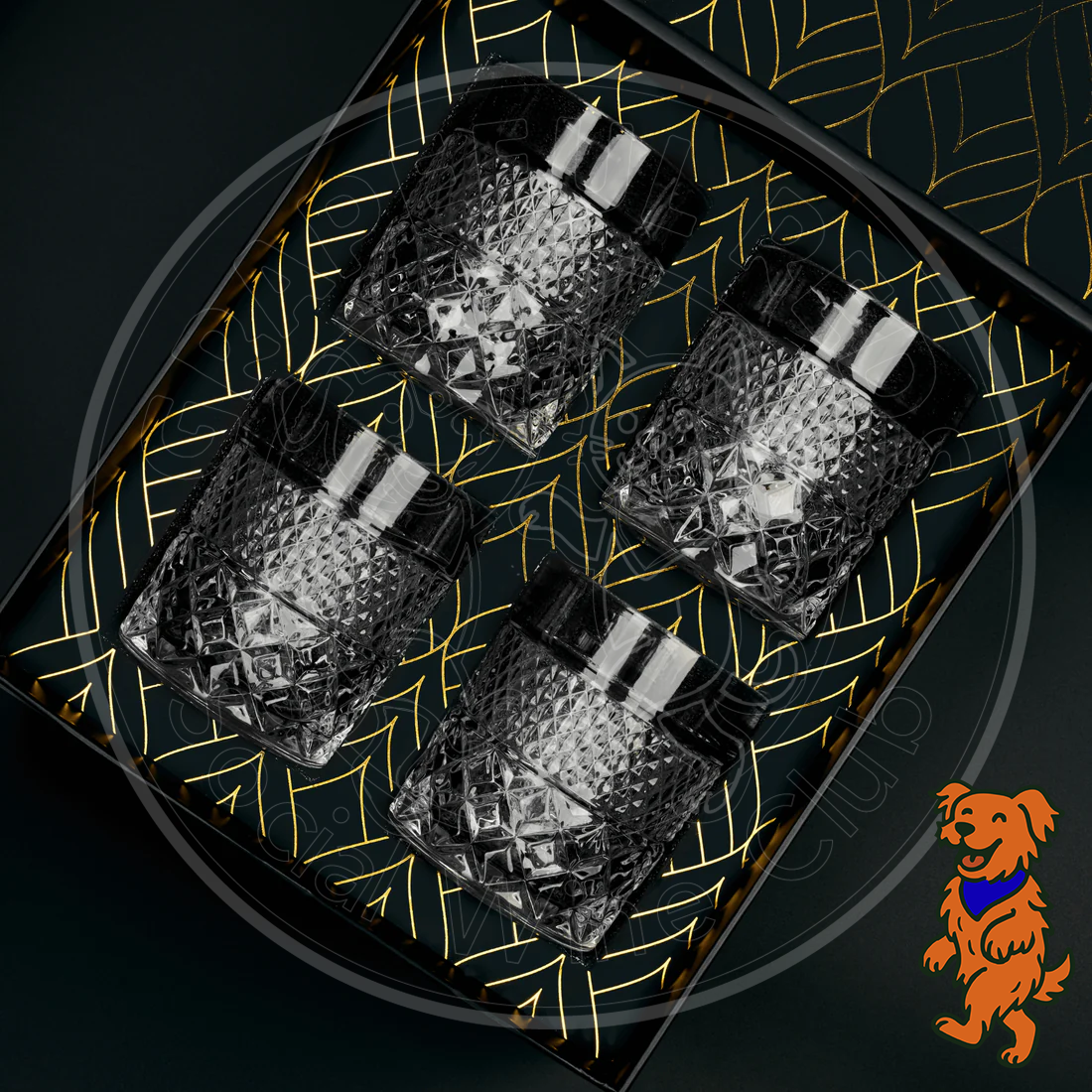 The Captain’s Collection: Crystal Whiskey Glasses (Set of 4)