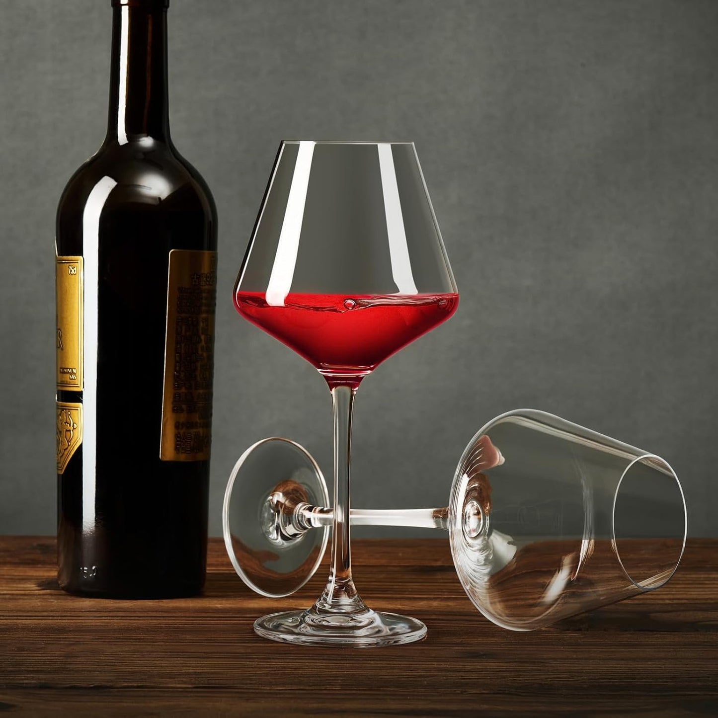 Crystal Elegance – Hand-Blown Wine Glass Set (16oz, Set of 2)