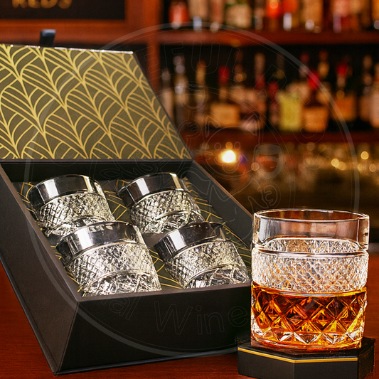 The Captain’s Collection: Crystal Whiskey Glasses (Set of 4)